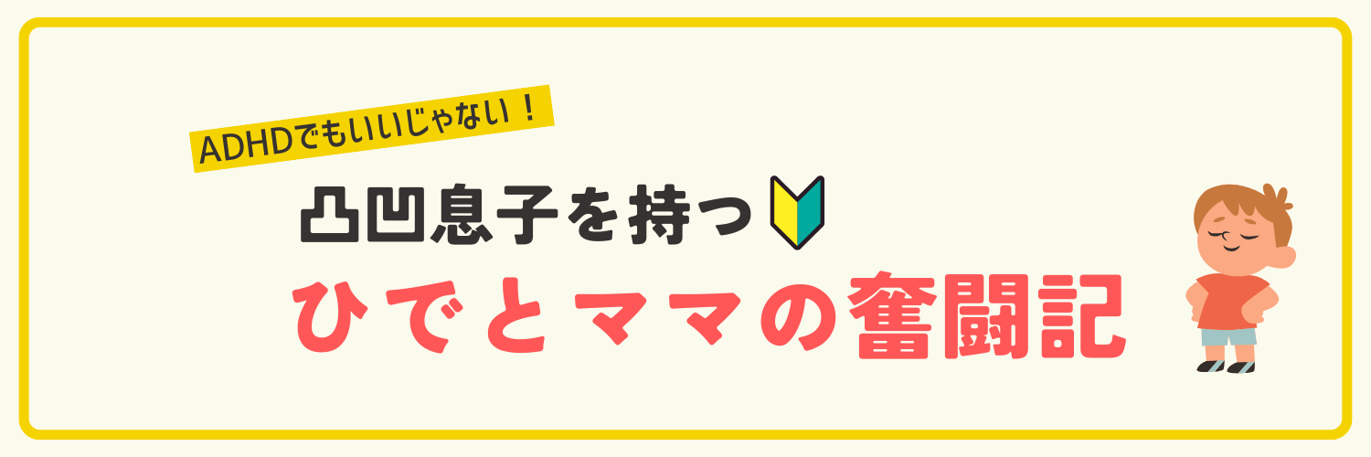 凸凹息子を持つママの奮闘記